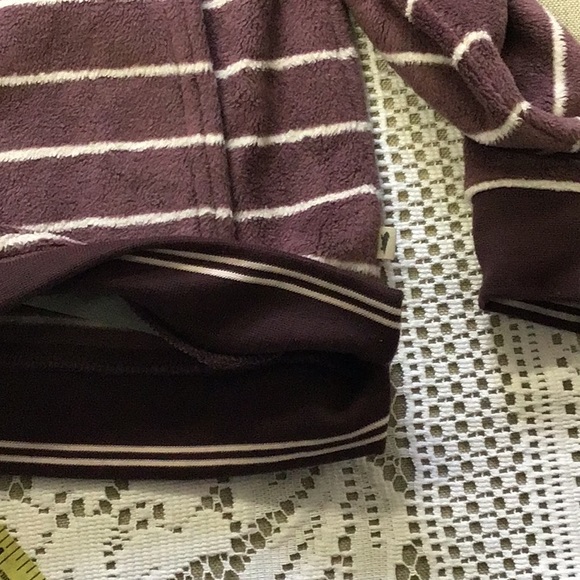 Toad & Co soft purple and white stripe pullover with front pocket, oversized - Picture 15 of 15